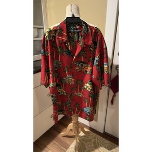 Vintage Box Office Island Hawaiian Shirt Men Woody Y2K Graphic Island Print XL